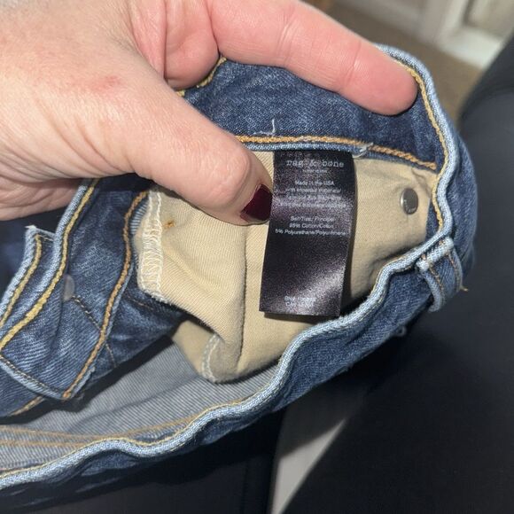 Rag and Bone Raw Hem Jeans Size 29 Woman’s High Rise Skinny Ankle - Picture 13 of 14
